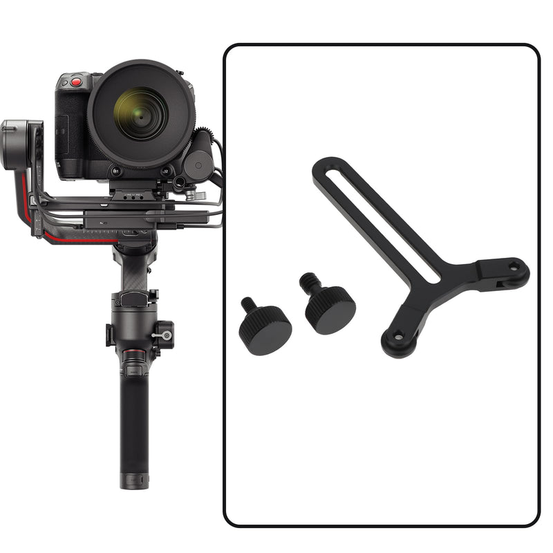 1 Set Telephoto Lens Support Bracket 1/4 Inch and M4 Screws Compatible with DJI RS3 Gimbal