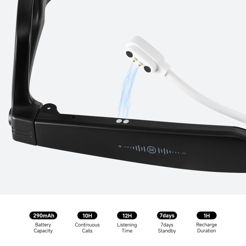 JASPIN AI Smart Glasses with Camera and Bluetooth - 4K EIS Anti Shake Video & Photo Capture,Real Time Translation,AI Assistant with ChatGPT,Object Recognition,One-Click Video Creation Gray+clear+photochromic