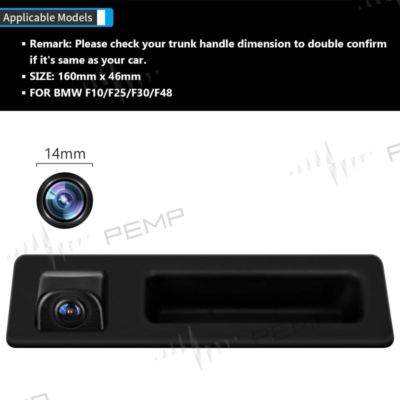 PEMP AHD Backup Camera 720P 25FPS Parking Rear View Reverse Camera for BMW F10 F30 F25 F48 F10 F30 F25 AHD