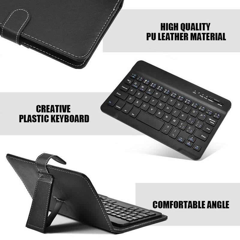 Wireless Bluetooth Keyboard for Phone, Mini Portable Bluetooth Keyboard with A Protective Case Foldable Keyboard for Width of 6 9.5cm Bluetooth Cell Phone(Black)