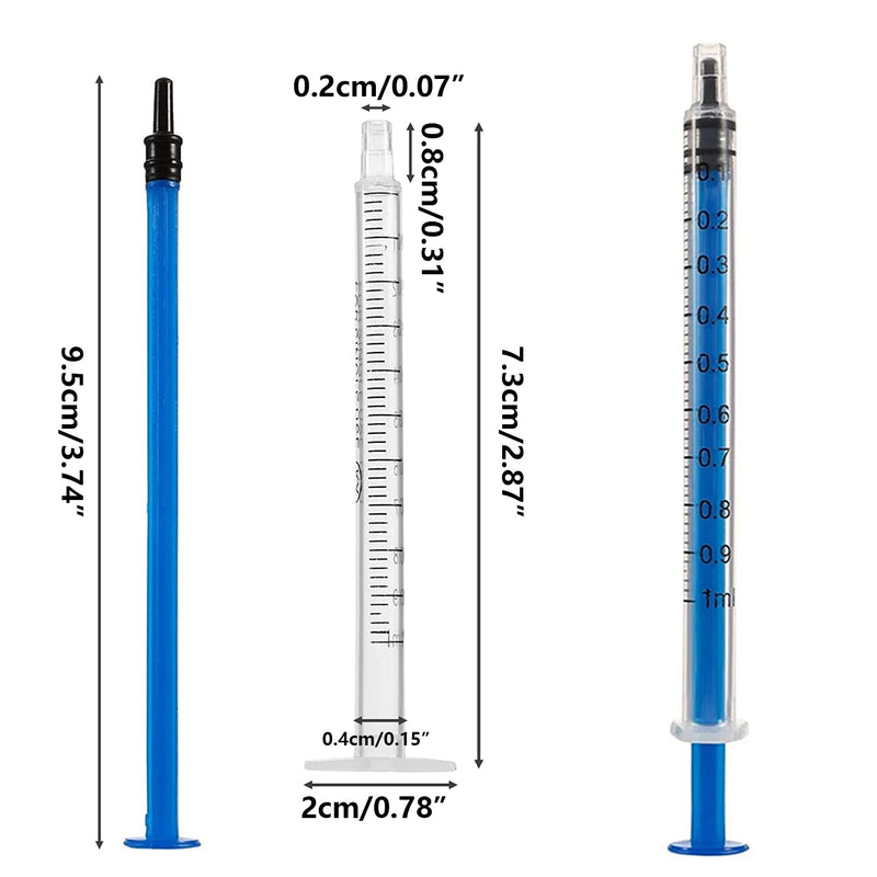 Pack of 18 1 ml Syringes, Plastic Syringes with Caps, Oil Dispensing Syringes, No Needle, Colostrum Syringe, Sterile Individual Packaging for Liquid Measurement of Pets, Scientific Laboratories 18 pieces, 1 ml