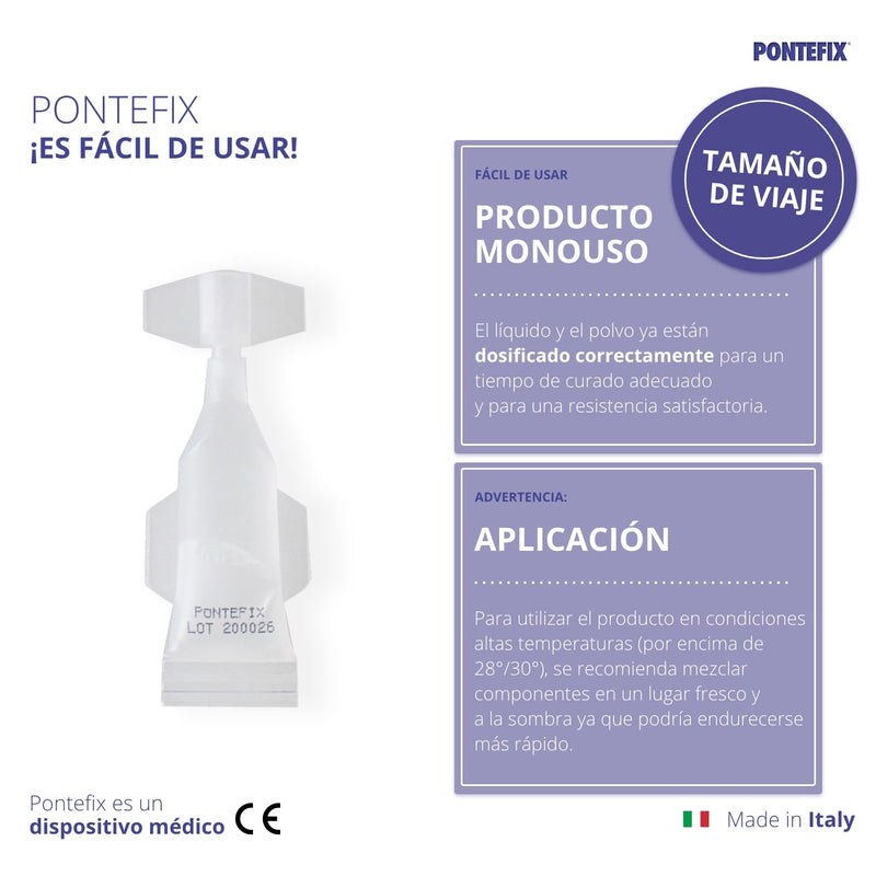 Pontefix Dental Tooth Cement - Attaches Bridges, Crowns and Pin Teeth, Do It Yourself