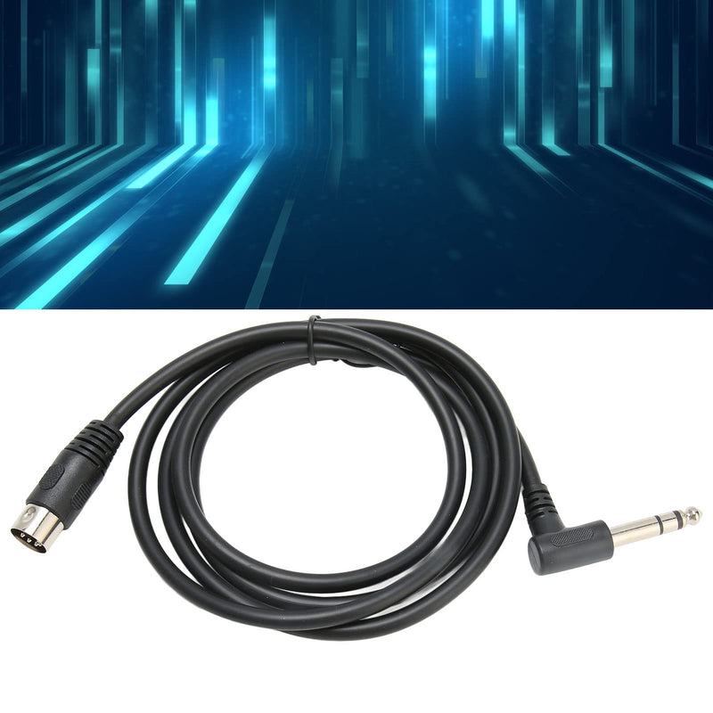 GOWENIC 6.35mm Male to MIDI Din 5Pin Male Cable, 90 Degree 6.35mm Male to MIDI Din 5Pin Male Cable, for 6.35mm Interface Professional Sound Microphones to MIDI Interface Devices
