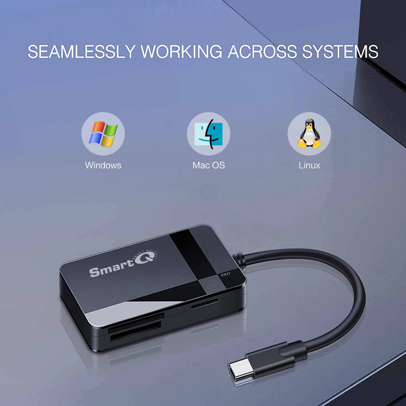 C368 USB 3.0 SD Card Reader, Plug N Play, Apple and Windows Compatible, Powered by USB, Supports CF/SD/SDHC/SCXC/MMC/MMC Micro/RS MMC/Mini SD/Micro SD/MS Duo/MS Pro/MS Pro (Pro Duo C, Black) Pro Duo C