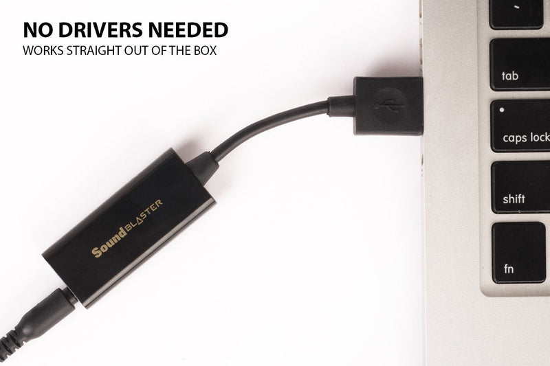 Sound Blaster Play! 3, USB Audio Adapter, 24-bit 96kHz Plug & Play | USB DAC, 24-bit/96kHz, Plug-and-Play, PC, Mac, Portable, Audio Upgrade, USB Audio For Windows and Mac