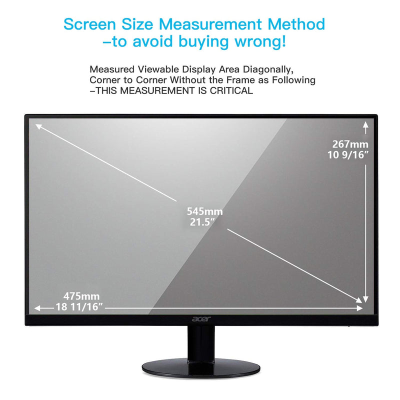 F FORITO 2-Pack 21.5 Inch Monitor Anti Glare Screen Protector for 21.5 Inch Desktop and All-in-One Computer with 16:9 Aspect Ratio Screen For 19-27" Desktop Monitor
