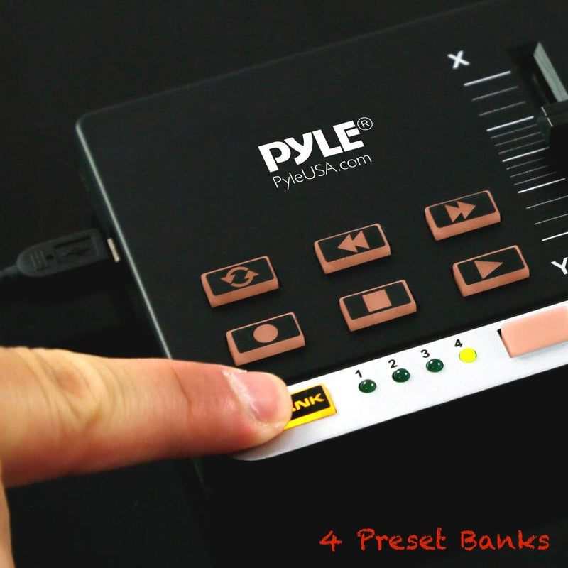 USB MIDI Controller Drum Pad - Upgraded Mini Portable Beat Maker Workstation Equipment w/12 Drum Pads, DJ Fader Slider & Transport Buttons - Control any DAW Software Kit - Pyle PMIDIPD20_0