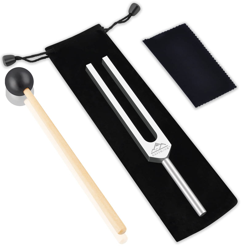 EASTROCK 528 Hz Tuning Fork with Silicone Hammer and Cleaning Cloth,Clinical Grade Nerve/Sensory for Perfect Healing Musical Instrument and Stress Reliever Healing Tuning Fork 528HZ