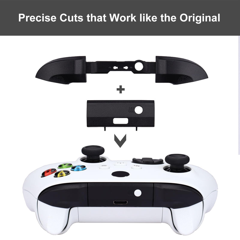 RB LB Bumpers Shoulder Trigger Buttons Top Middle Bracket Controller Replacement for Xbox Series X & S (2 Black) 2 Black