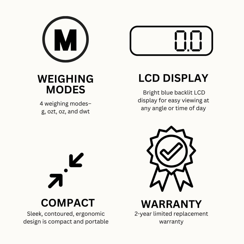 [AUSTRALIA] - GemOro Platinum V600M | Durable Precise Jewelers Countertop Portable Mini Scale | Digital Precision Tool with Expert Professional Reading & Accuracy 600g x 0.1g Readability V Series 