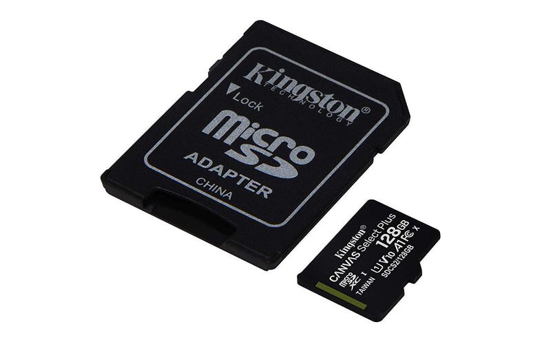 Kingston 128GB microSDXC Canvas Select Plus Class 10 Flash Memory Card SDCS2 Memory
