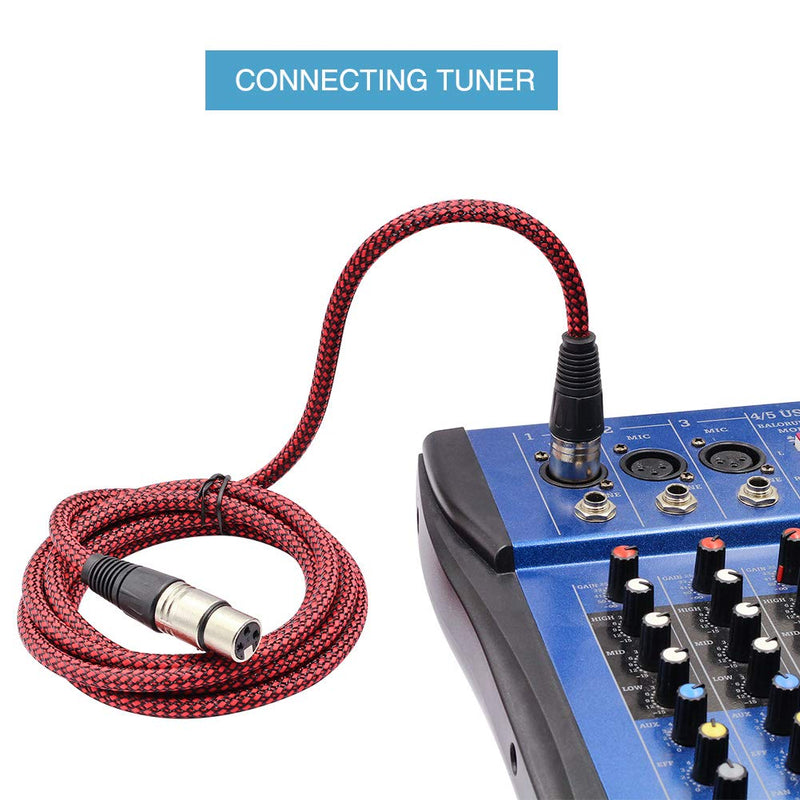 Premium XLR Male to Female 3 Pin Plug Nylon Braided Shielded Professional Mic Audio Balanced Cable for Recording Applications,Mixers,Speaker Systems (2m/6ft) 2m/6ft