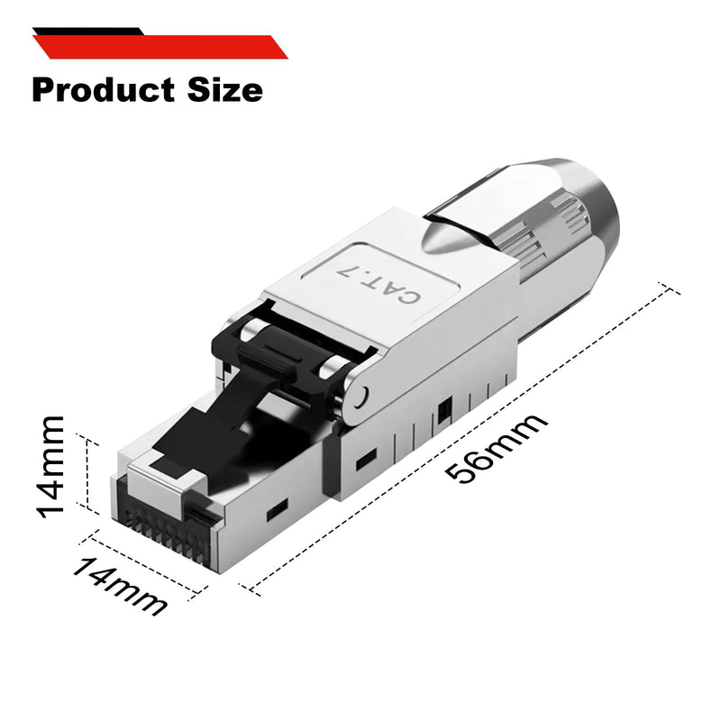 [AUSTRALIA] - RUIZHI Pack of 8 10 Gbps RJ45 CAT7 Network Connectors LAN Connector Cat 7 Tool-free for Patch Cable Installation Cable CAT7 CAT6A 