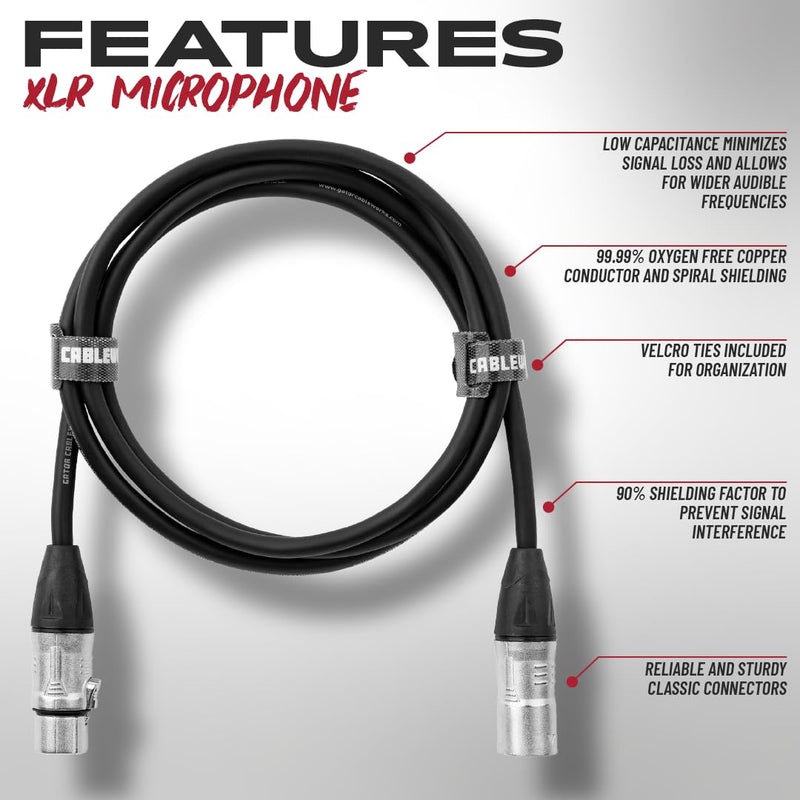 By Gator Cases Backline Series Standard 20 Foot XLR Microphone Cable, (GCWB-XLR-20) 20 Feet