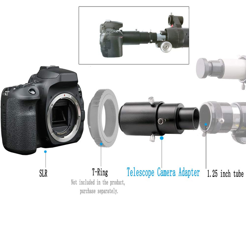 Variable Extension Telescope Camera Adapter - for SLR Cameras Connected to Telescopes - for Prime- Focus Or Eyepiece-Projection Photography