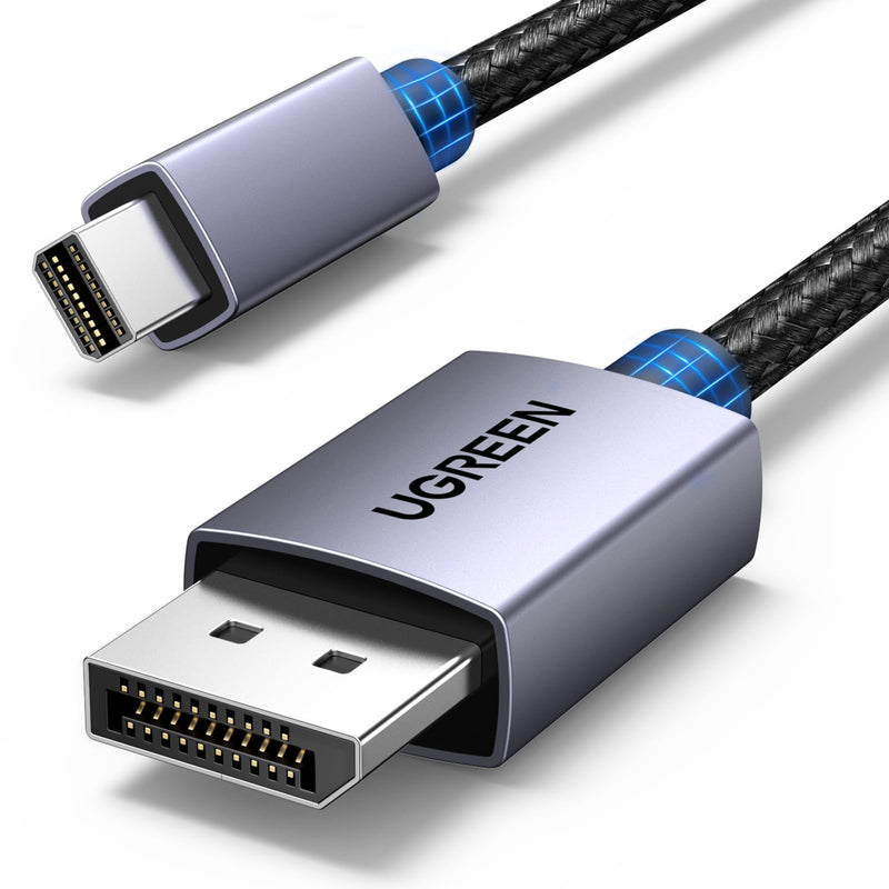 UGREEN 8K@60Hz USB C to DisplayPort 1.4 Adapter Cable 4K@240Hz Bundle VESA Mini DisplayPort to DisplayPort 1.4 Cable 6.6FT