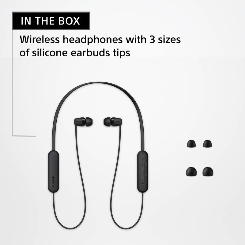 Sony WI-C100 Wireless in-Ear Bluetooth Headphones with Built-in Microphone,Blue,(Pack of 2) Blue One Size (Pack of 2)
