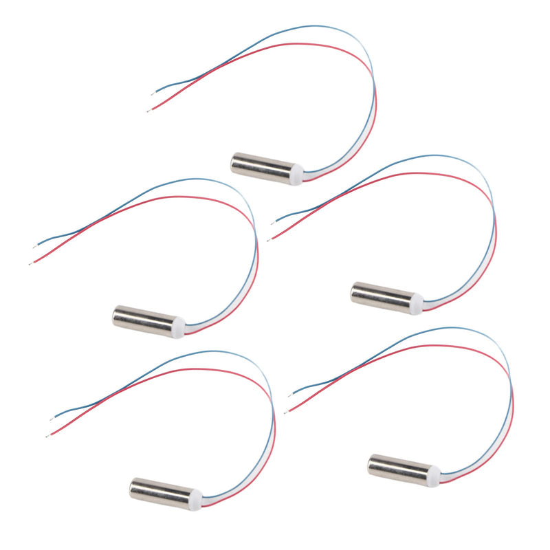 5pcs 14500rpm 0.14W 0.038A 3.7V Waterproof Vibrating Mini Motor Cylindrical Coreless Vibration Motor for Electric Toothbrush, Massager, Smart Glasses