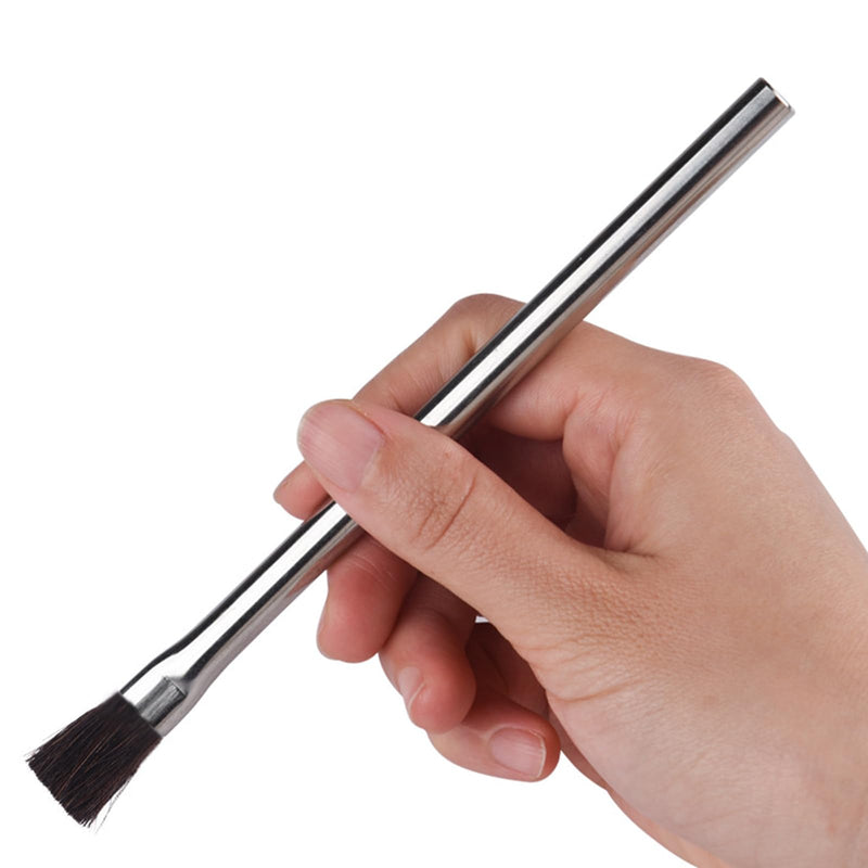Pack of 2 flux brushes, flux brush, suitable for soldering circuit boards, acid flux brush, soldering brush for drilling water, soldering water, crafts, other universal applications, 15 cm