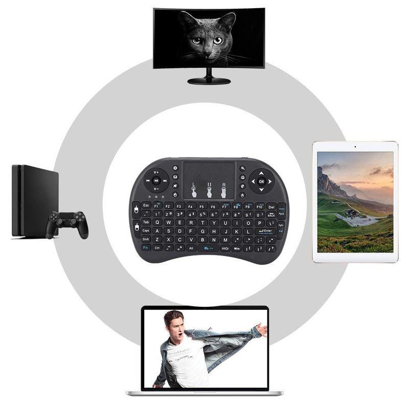 USB Mini Wireless Touch Keyboard, Portable Multifunction Wireless Keyboard with Touchpad Fit for Home Multimedia Compatible with Smart TV/TV Box/Win,Mac OS System