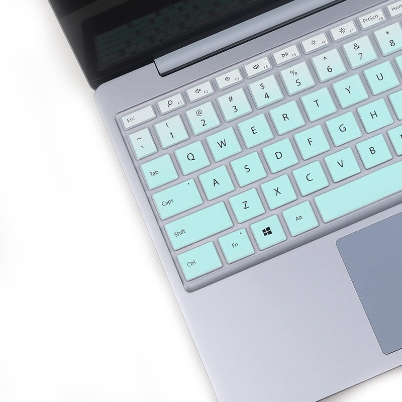 MUBUY Keyboard Cover for 12.4" New Microsoft Surface Surface Laptop Go 2 (2022 Release) & 12.4 " Surface Laptop Go (2021 2020 Release) Touchscreen Laptop (Not fit Surface go 10.5") -MintGreen MintGreen