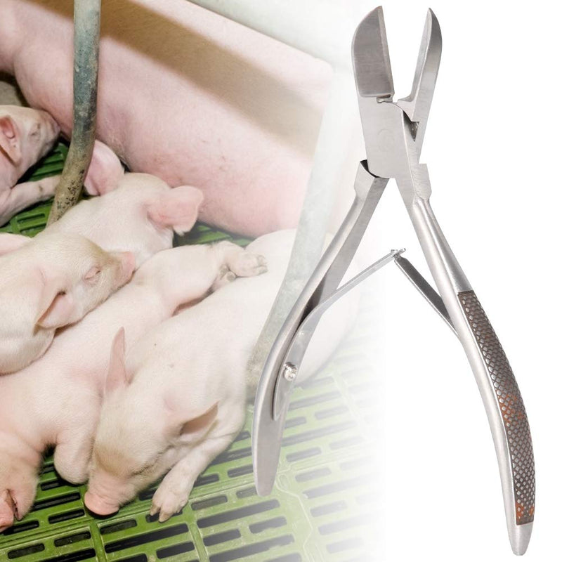 Jadpes Pig Piglet Teeth Clipper Tweezers, Stainless Steel Tooth Cutter Scissors for Dog Piglet Elbow Clipper Tweezers with Pig Catcher for Paparazzi Elbow Shrapnel and Pi