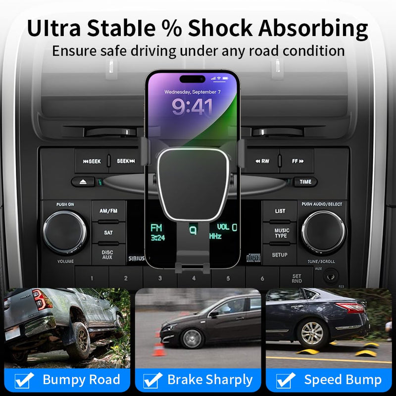 Car Phone Mount Holder For Dodge Grand Caravan 2001-2016，Caliber 2007-2012 Auto Accessories Navigation Bracket Interior CD Slot Mount Mobile Cell Phone case【Not Fit Dashboard Without CD Player】