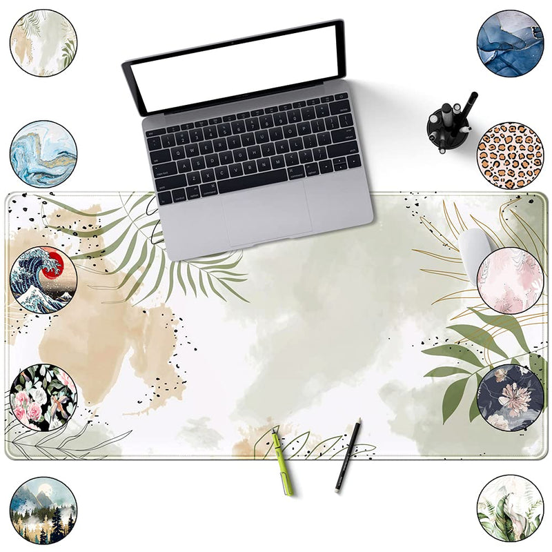 Keyboard mat Kawaii Mousepad Matcha Green Plant Abstract Accessories Desk pad Mouse mat Desk mat for Desktop Gamer Girl Accessories Office Accessories for Women Pink Desk Organizer Large Gaming Pads …