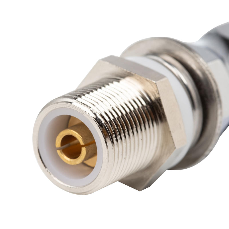 Heavy Duty SO-239 Stud Mount for CB Radio Antenna Standard 3/8 x 24 Threaded Antenna Stud Mount Adapter CB SO239 Stud Mount for Any 1/2" Hole Silver