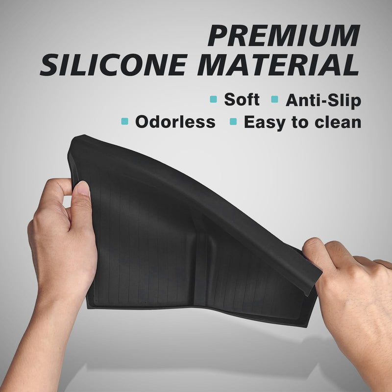 BestEvMod Center Console Phone Charge Area Silicone Mat Anti Slip Silicone Pad Compatible with 2024+ Tesla Cybertruck Interior Accessories Anti-Slip Easy Clean