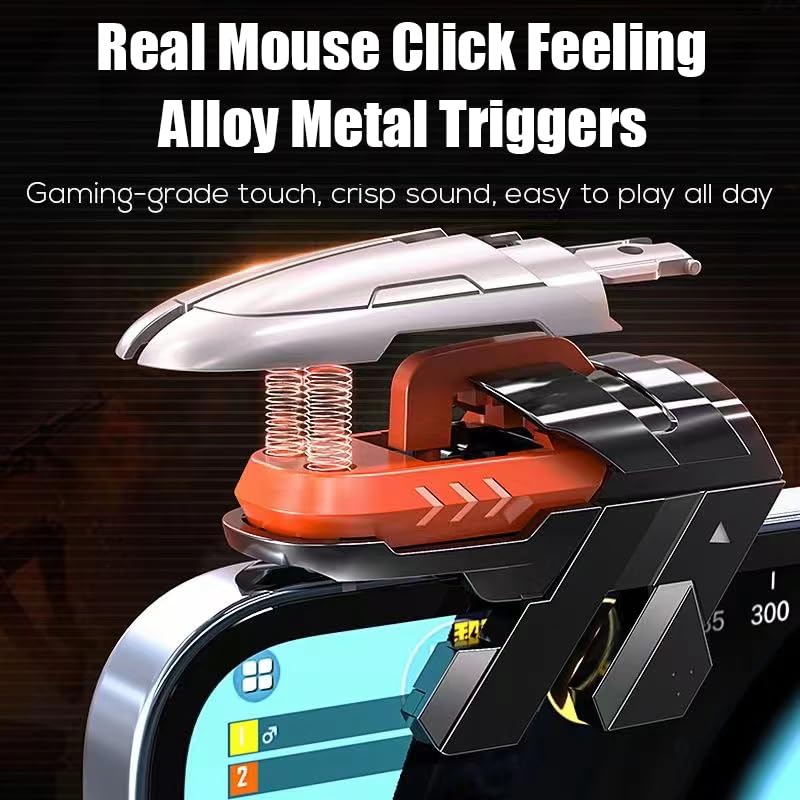 PUBG Mobile Fast Shooting Triggers, 40 Shots per Second Auto High Frequency Click Gaming Controllers for PUBG/Fortnite/Call of Duty/Rules of Survival Game Grip and Joysticks for Android iOS Phones