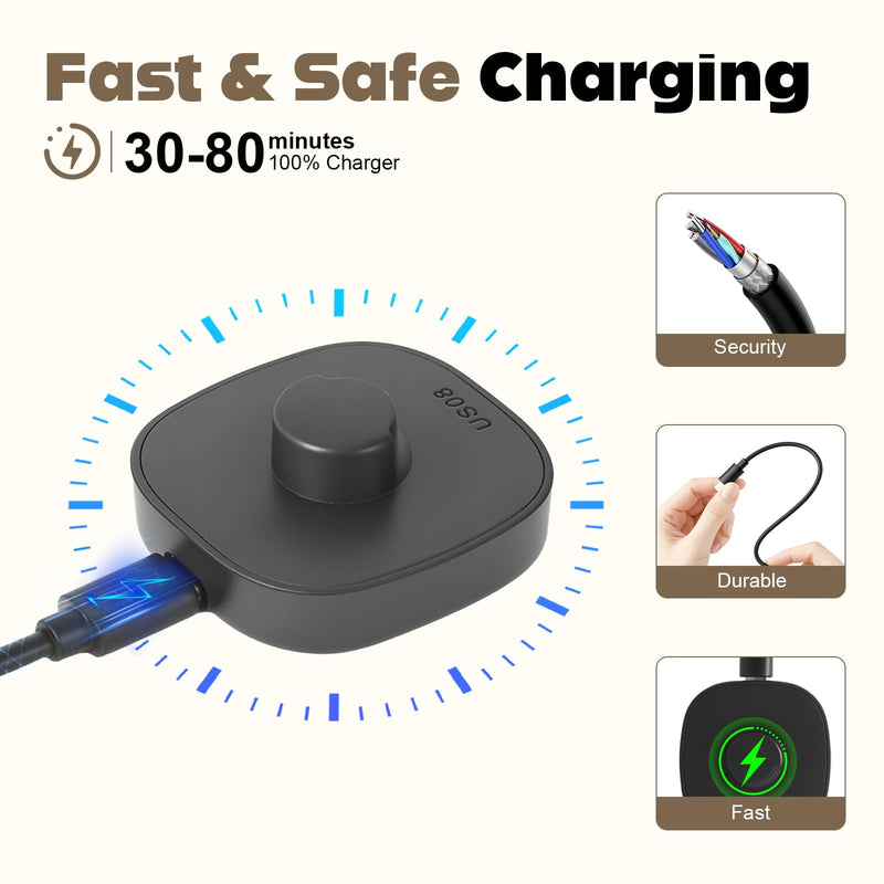 Compatible with Ring Gen 3 Size 10 Charger, Upgraded Safety Mechanism and USB-C Cable Charger One-Step ChargingDock for Smart Ring (Size 10)