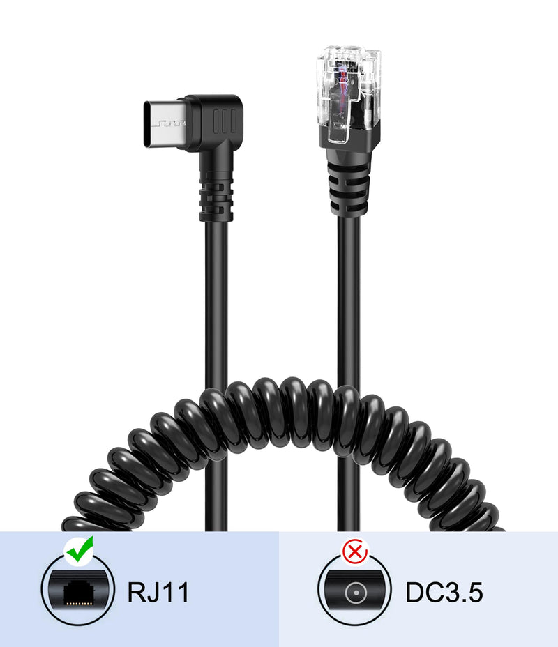 [AUSTRALIA] - Radar Detector Cable with USB C to RJ11 Plug,Power Cable for Radar Detectors,USB 5V-12V Power Cable,for Escort Uniden Radenso XP Beltronics Cobra Whistler Radar Detector(RJ11-6.56FT) RJ11-6.56FT 