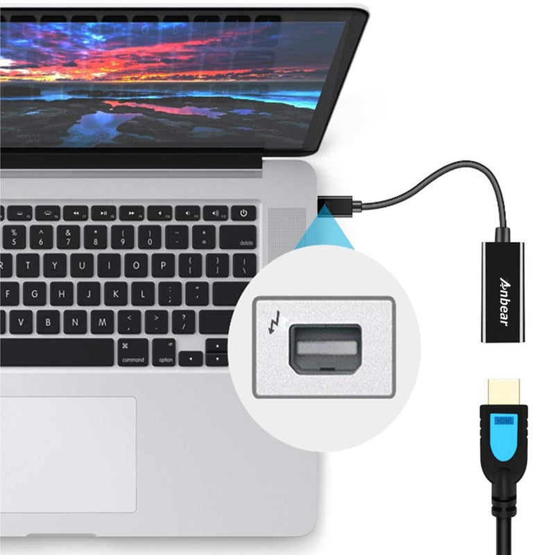 Mini Displayport to HDMI Adapter Thunderbolt to HDMI Cable, Gold-Plated HDMI to mini DisplayPort Adapter Compatible with MacBook Pro, MacBook Air, Mac mini, Microsoft Surface Pro (10 Pack) 10 Pack