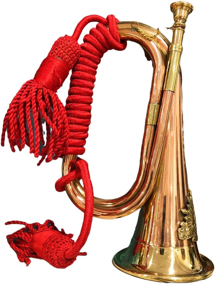 The Medieval Shop Bugle Brass With Copper Vintage Bugle Instrument Military Signal Trumpet
