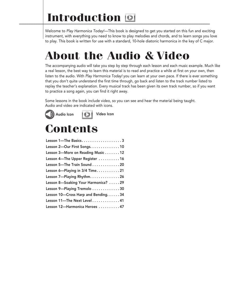 Play Harmonica Today! Beginner's Pack: Level 1 Book/Online Audio/DVD Pack (Beginner's Packs)