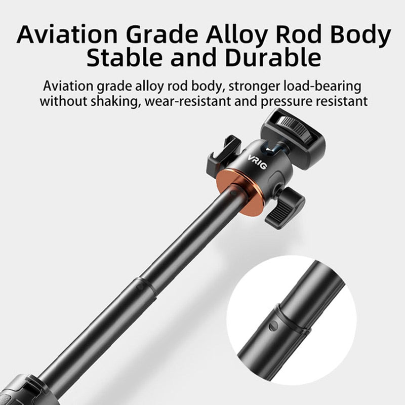 LICHIFIT Extendable Tripod Selfie Stick for DJI Osmo Pocket 3 Pocket Camera Length Adjustable Extension Rod with Rotatable Gimbal for Insta360 ONE X3 /X2 Action Camera Bracket Mount Holder