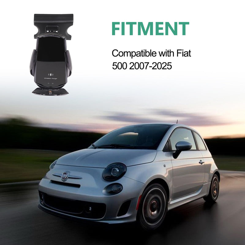 Car Center Console Cell Phone Holder Compatible with Fiat 500 2016-2023 Center Console Air Vent Under Phone Holder Adjustable 360 Rotation Vent Clip Fits for All Smartphones (Style D) Style D