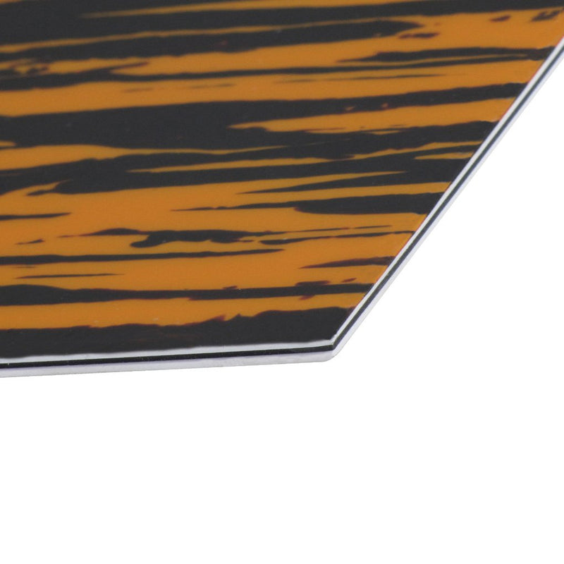 FLEOR 12 x 17 Inch Blank Guitar Pickguard Sheet Strat Tele Guitar Pickguard P Bass Jazz Bass Custom Pickguard Material, 4Ply Tawny Stripe