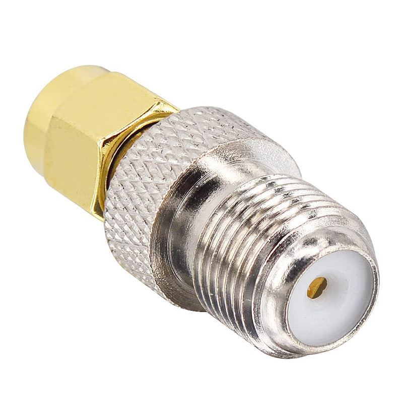 Boobrie SMA to F Coaxial Adapter SMA Male to F Female Coaxial Cable Plug Adapter for LAN/LMR Radio Antenna Devices/RF Coaxial Cable/WiFi Radios External Antenna Pack of 2