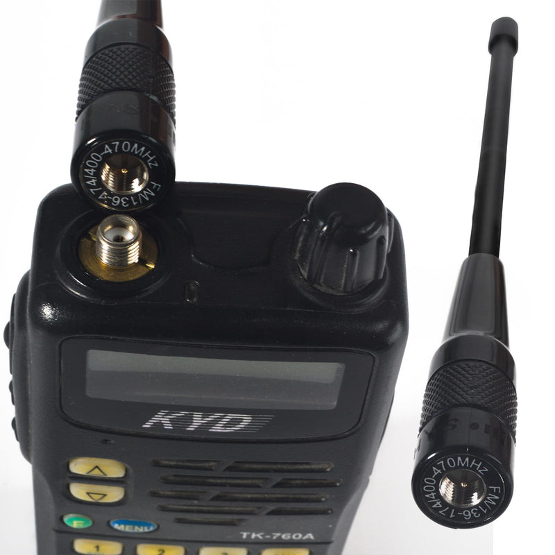 [AUSTRALIA] - HYS 701N SMA-Male Dual Band VHF/UHF 144MHz/430MHz Antenna for YAESU VX-1R VX-2R VX-3R TYT TH-UV8R UVF10 UV6R Walkie Talkie(3PCS) Black 