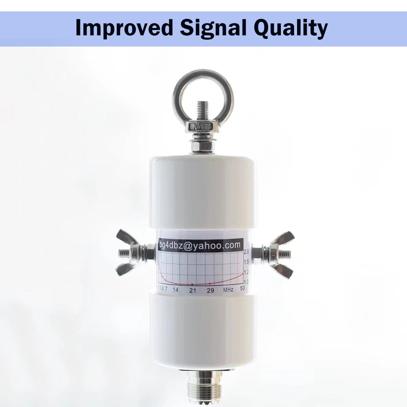 Shortwave Radio Balun Antenna 1:1 Balun Voltage 1-50MHz 500Watt Balun Ham Antenna with UHF Female (SO-239) Connector (DIY Waterproof Antenna)