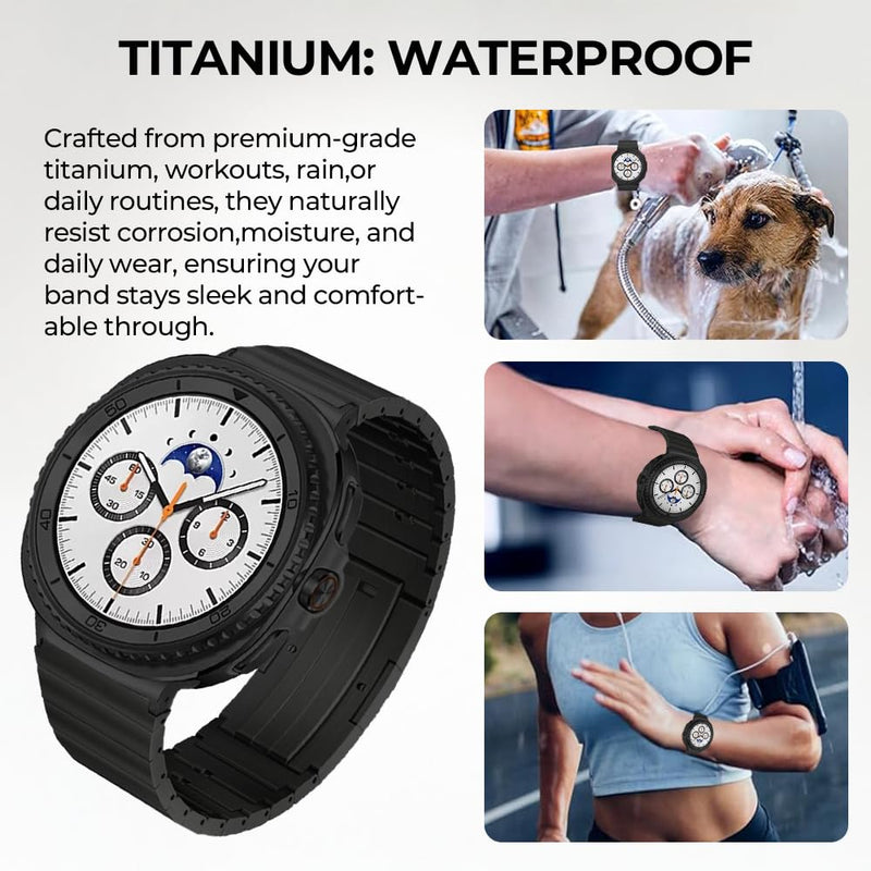 No Tool Titanium Band for Samsung Watch 9 8 40mm 44mm/8 Classic 46mm 22mm
