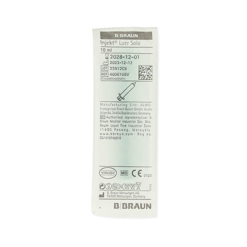 Disposable Syringes Injector Syringes Individually Sterile Packed 10 ml Green Pack of 100