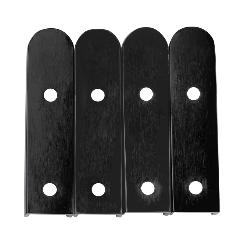 [AUSTRALIA] - Bass Guitar Bridge with Zinc ALloy Saddle Base Individual Single String Fixed Bridge for 4 String Electric Bass Replacement Parts（Vacuum Black） 4PCS 