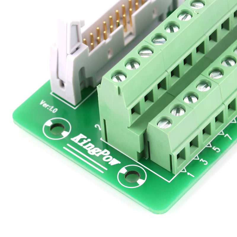 Marhynchus 20 Pin Connector Breakout Block Header IDC20P Terminal Block Connector PLC Interface with Bracket