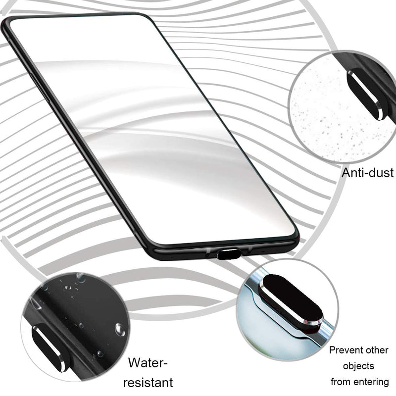 USB Type C Dust Plugs Charging Port Cover Caps with Cable Protectors 2 Pack Compatible with Samsung Galaxy S23/S22/S21/S20+ Ultra/Z Flip 4/Z Fold 4 Pixel OnePlus (Black) Black