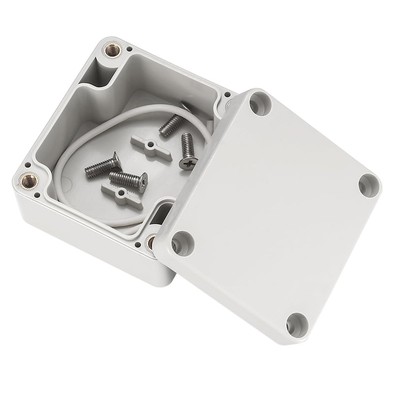Electronic Junction Box, Junction Boxes, Waterproof IP65, Surface-Mounted Junction Box, Surface-Mounted Box, Electronic Project Box, Connection Box Housing Plastic (Grey White Colour, 63 x 58 x 35 mm) 63x58x35mm Grey and white colour
