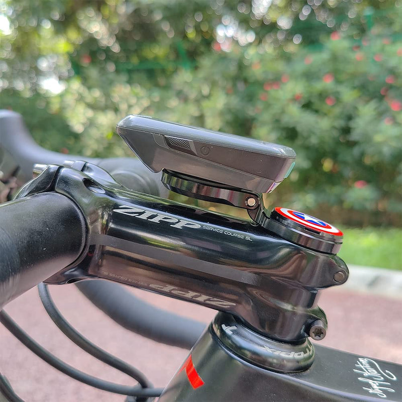 Out Front Road Mountian Bike Stem Handlebar Adjustable Mount for Garmin Edge Wahoo Elemnt Bryton Rider Stages Dash Hammerhead Karoo(Black) Black
