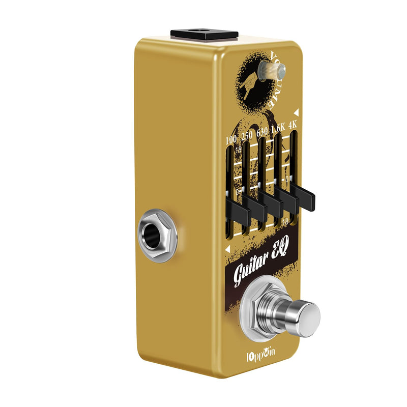 Guitar Pedals, 5-Band Guitar Graphic Equalizer Pedal with Master Level Control - True Bypass & Metal Shell